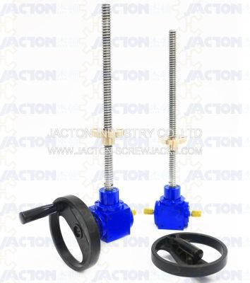 Custom Made Mini Bevel Driven Screw Jack, Screw Jack Worm Gear with Bevel Gear for Sale