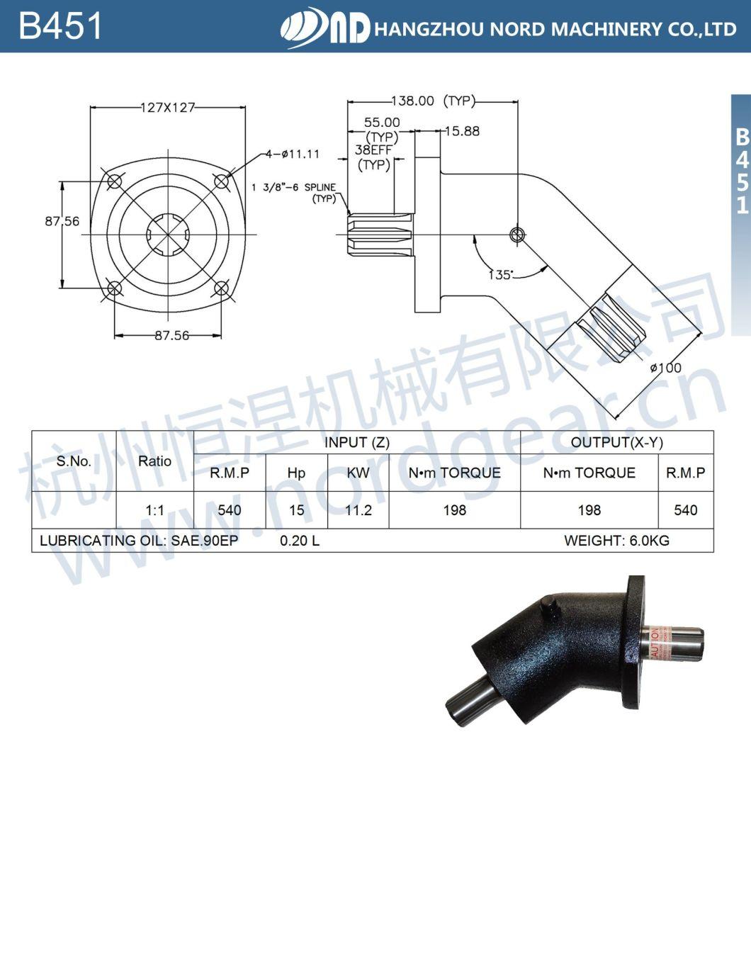 High Quality Agricultural Equipment Parts Rotary Tiller Gearbox ND Bevel Gear