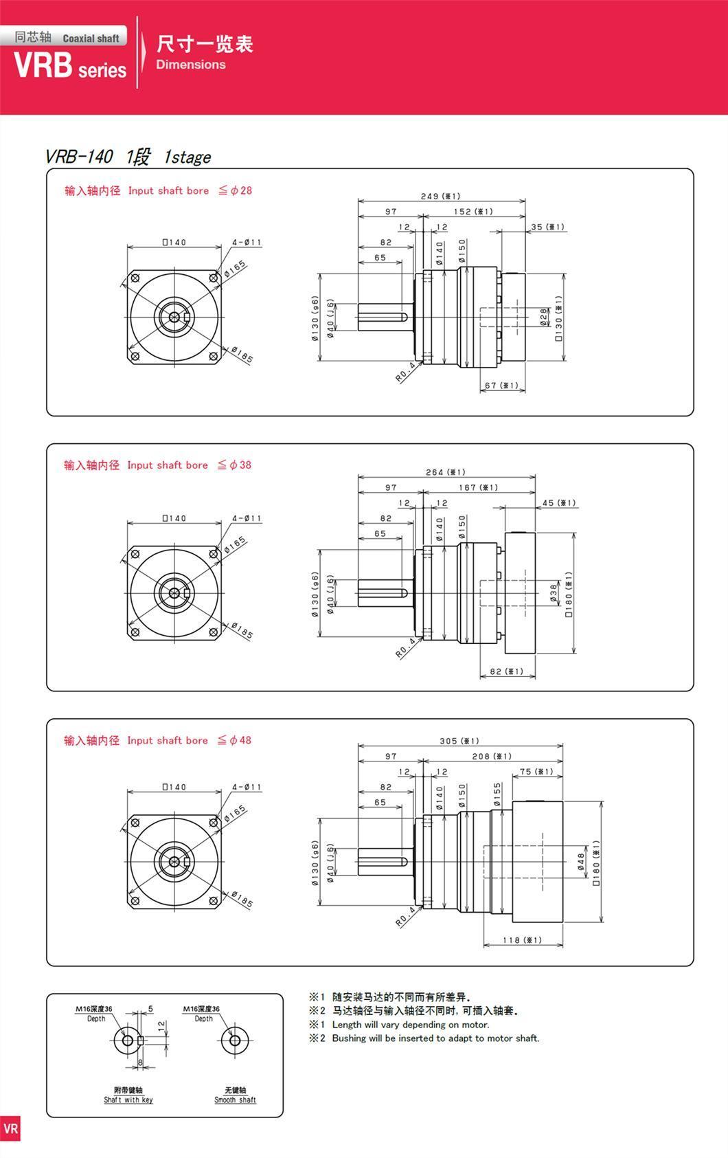 Shimpo Gearbox High-Precision Vrb-140c Series Loading Robot Servo Motor Reducer