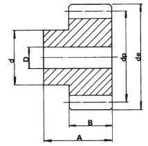 ISO Standard Spur Gear with Teeth 10 to 150