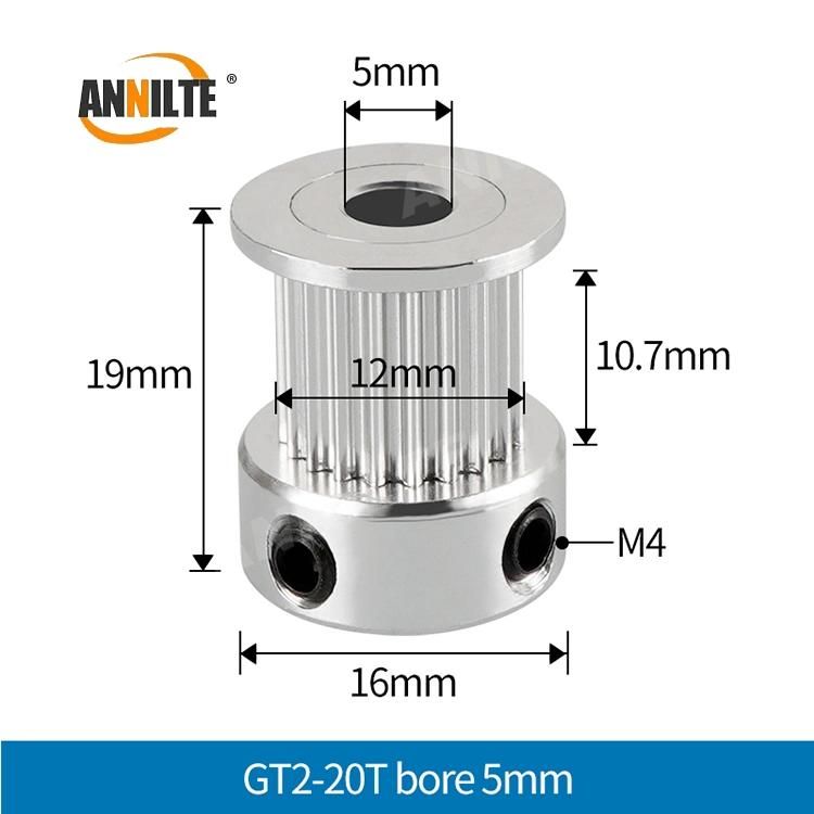 Annilte Gt2 Timing Belt Pulley with Teeth or Without Teeth Timing Pulley Gt2 Belt Wholesale