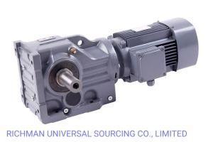 K Type Helical Bevel Gear Speed Reducer Gearboxes Motor