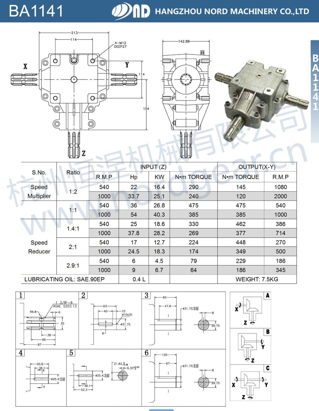 Agricultural Equipment Suppliers Agricultural Gearboxes Australia with Competitive Price ISO9001