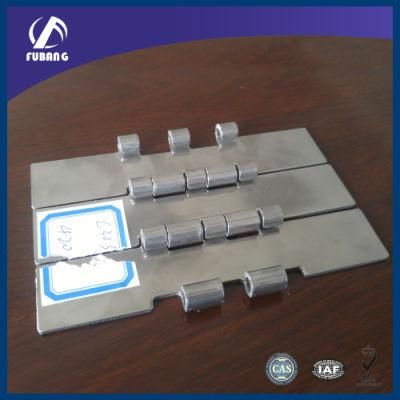 820 Single Hinge Straight Running Stainless Steel Flat Top Chain