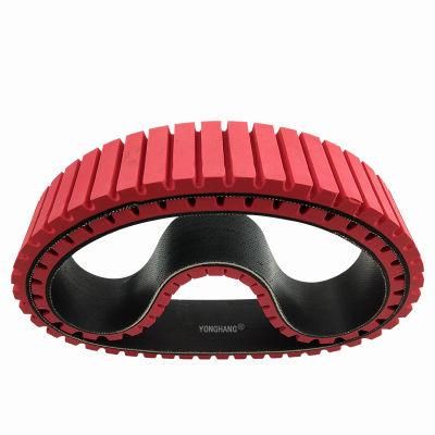 5m Red Rubber Slotted Conveyor Belt for Paging Machine