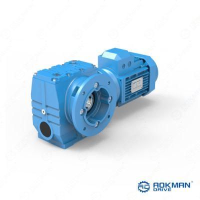 90 Degree Keyed Hollow Shaft Output Helical Worm Gear Motor