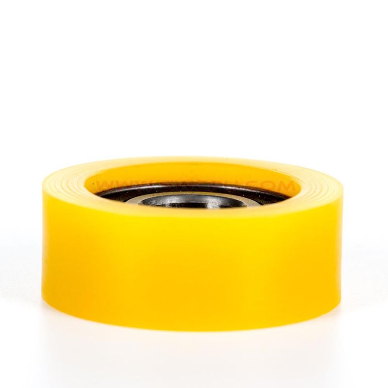 Customized High Quality Heavy Duty Nylon Wheels Polyurethane Covered Bearings