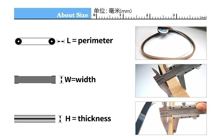 Hight Wear-Resisting Transparent Transmission Rubber Flat Belt for Folder Gluer Machine