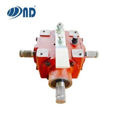 ND Agriculture Gear Box Pto Agricultural Reverse Gearbox with Handle for Rice Harvester Machine Rotary Tiller