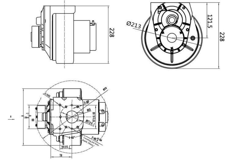 Horizontal Drive Wheel Assembly Used in Warehouse 750W 24V Multifunctional Agv Drive Wheel Unit for Industrial Automatic Navigation Vehicles (TZ09-D075N)