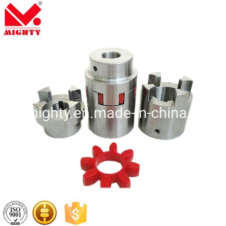 Chinese Manufacturer Mighty Steel C45 Gr/Ge Type Flexible Shaft Coupling with Red Rubber Insert