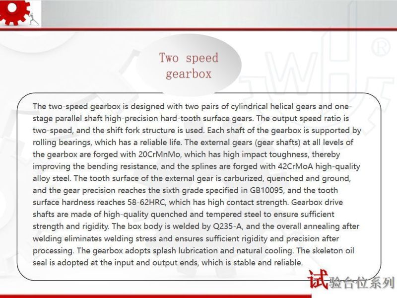 H2s15 Test Bench Two-Gear Box