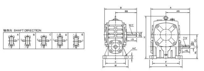 Wpa50 Worm Gear Reducer and Cast Iron Worm Gear Reducer