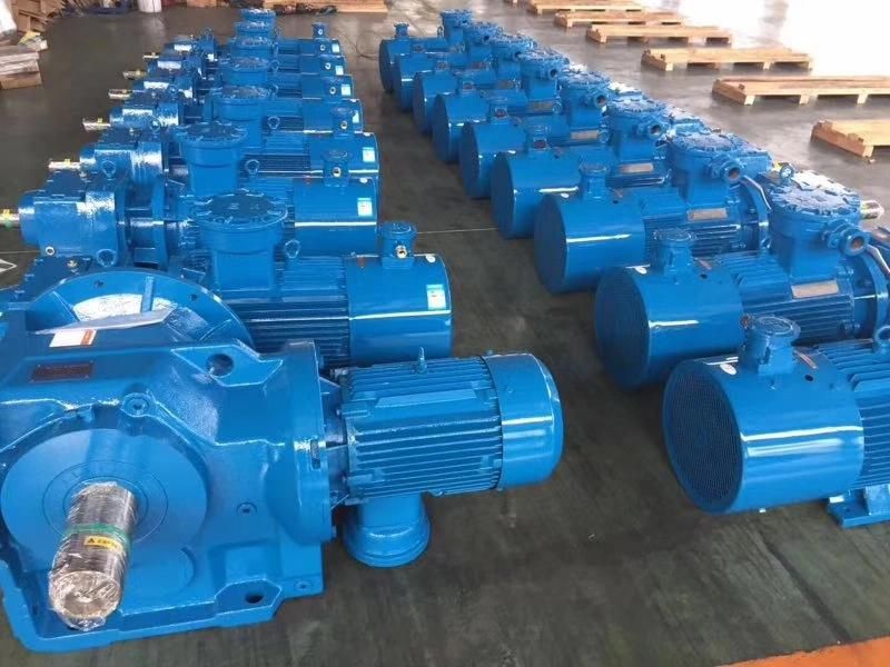 Shanghai Factory High Torqoe Low Rpm Export Quality K157 Helical Bevel Speed Gear Unit for Agitator