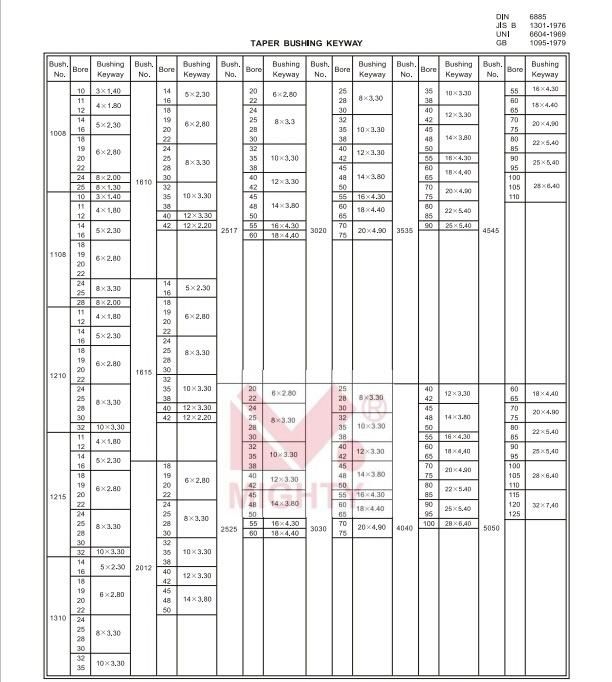 Taper Bushing Taper Lock Bush in Transmission Parts