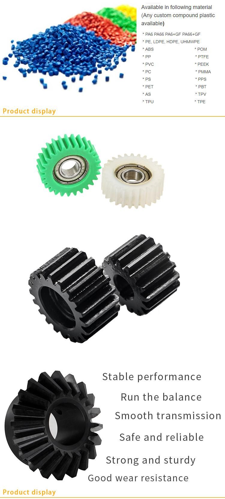 High Toughness Customize Injection Mold Industrial Parts Mc Nylon Gear