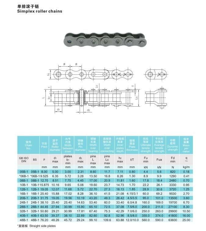 Hot Selling Motorcycle Chain Roller Chain 428h, 420, 520h, 520, 630