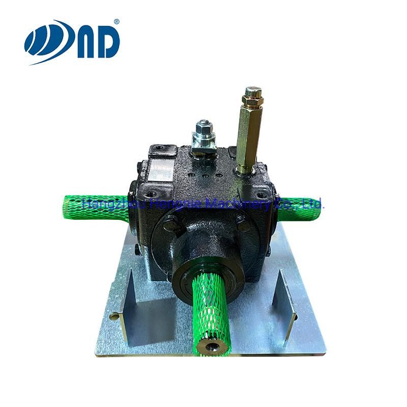 ND Agriculture Gear Box Pto Agricultural Reverse Gearbox with Handle for Conveyors Rotary Slasher Rotary Tiller