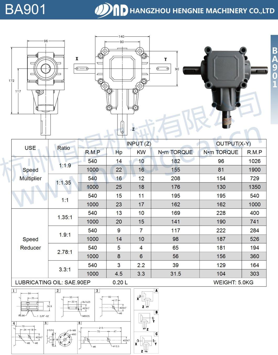 High Quality F Series Agricultural Part Speed Increase Speed Reduction Speed Changing ND Gearbox