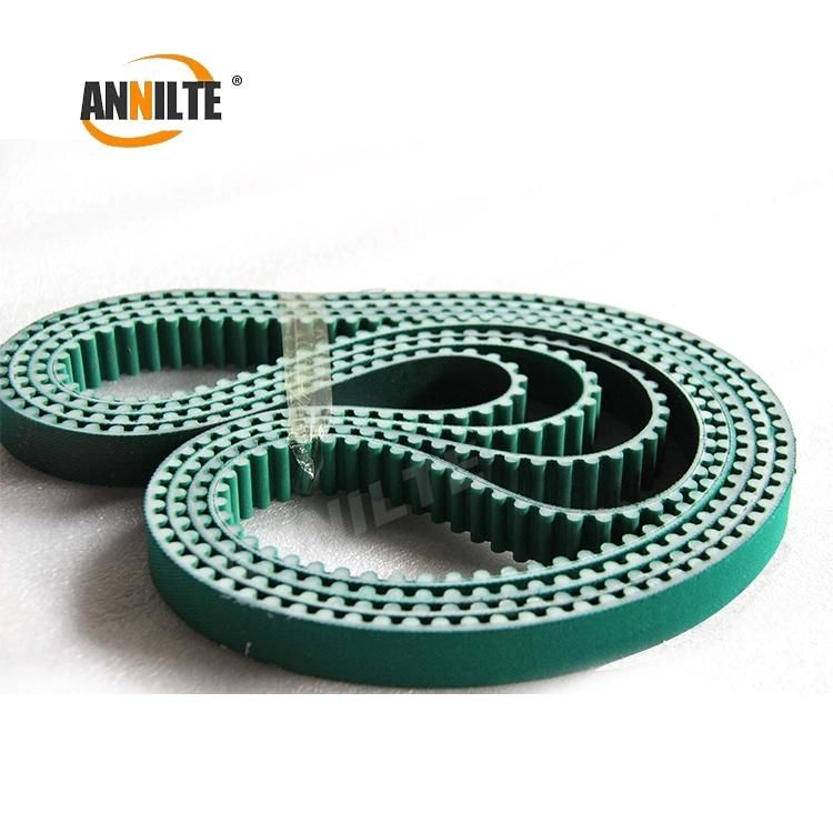 Annilte Green PU Polyurethane Open PU Timing Belt with Steel Cord