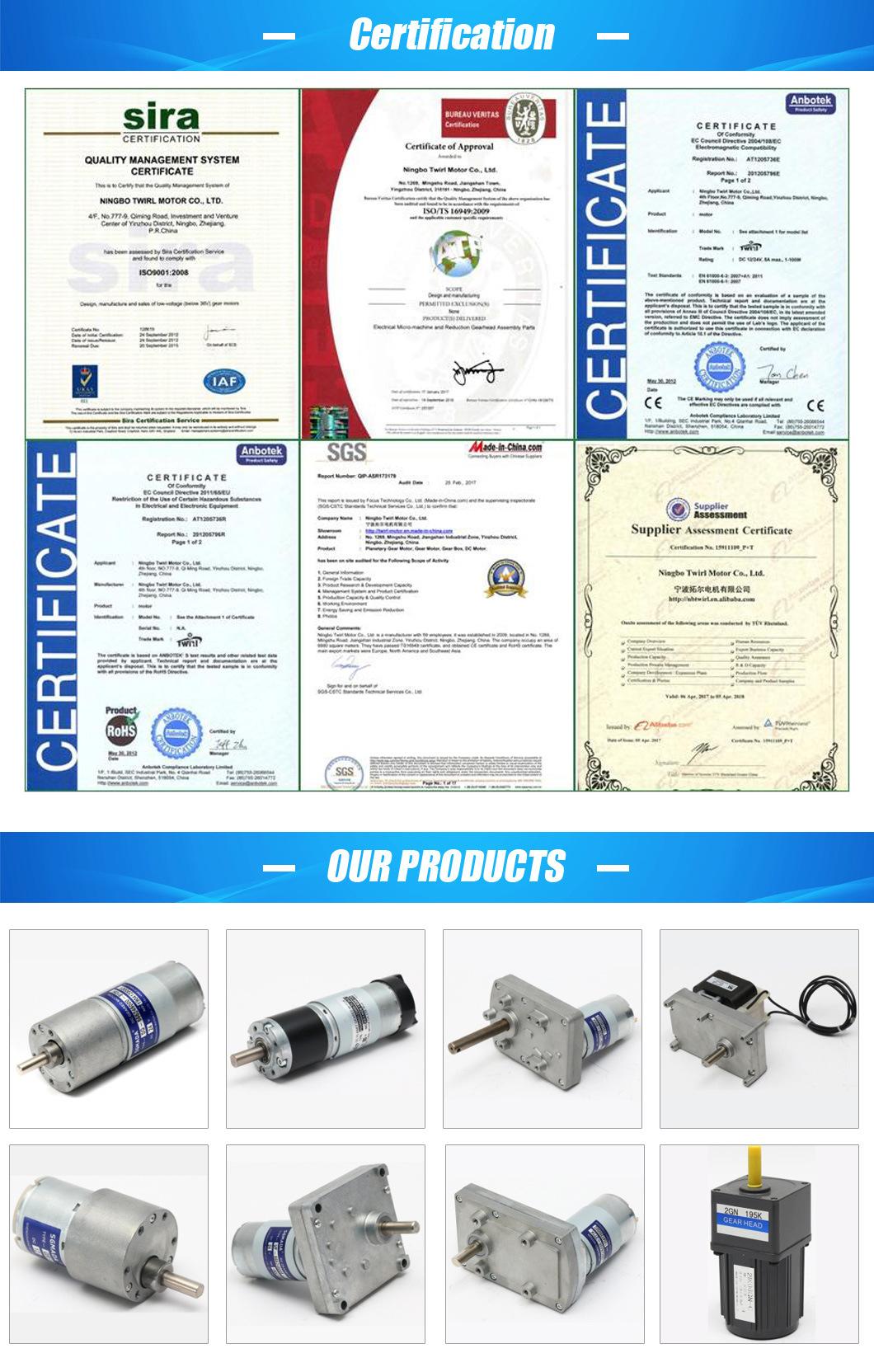 12V High Torque Low Rpm Planetary Gear Motor