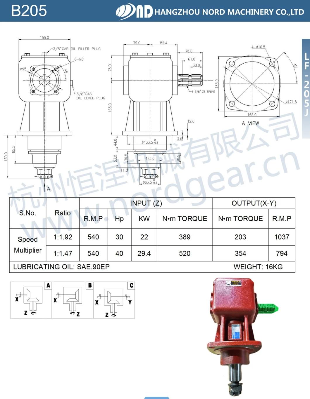 High Quality Auto Parts Farm Agricultural Right Angle Gearbox Suppliers with Competitive Price