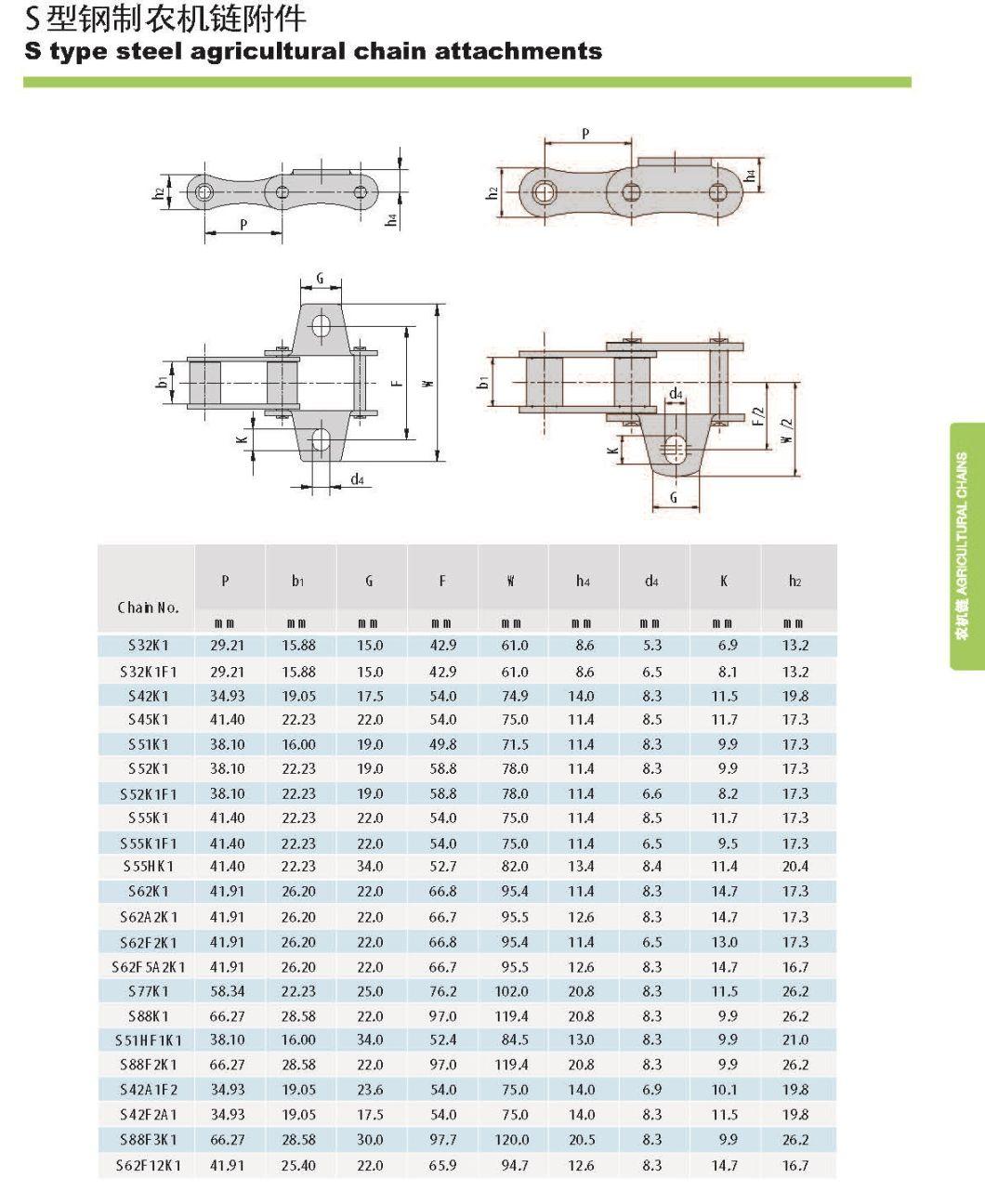 S88, S88f2k1, S88f3k1, S55k, F1, S55HK, S55rk1 Agricultural Drive Chain