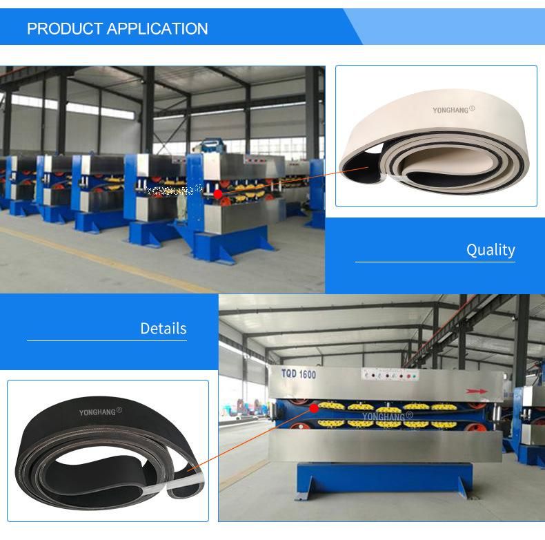 Industrial Rubber Material White Black Color Transmission Flat Belt