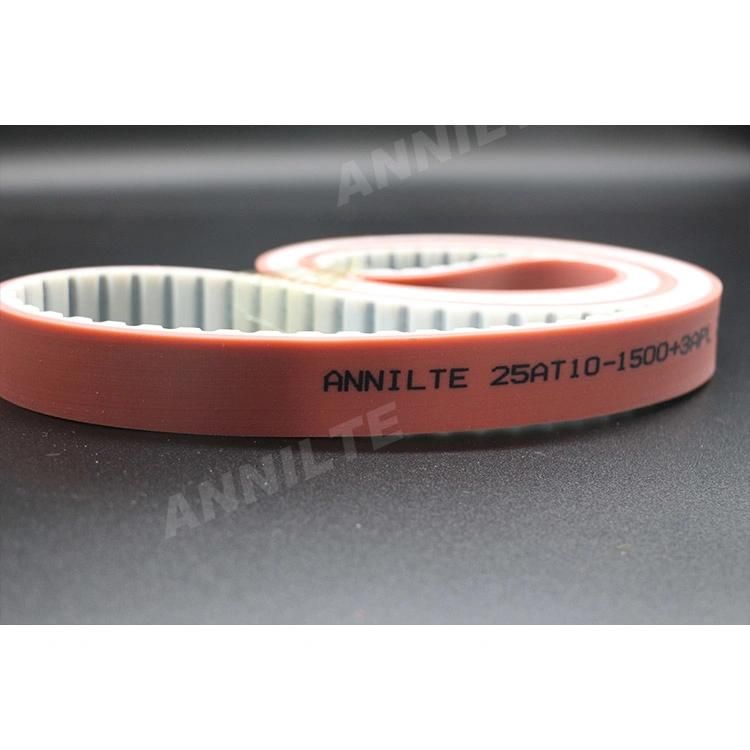 Annilte Customized Wear-Resisting PU Red Rubber Coating Timing Belt Manufacturer