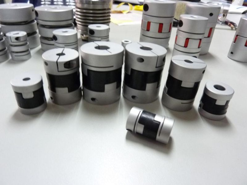 Flexible Jaw Cross Sliding Set Screw Type and Clamp Type Aluminum Shaft Oldham Coupling