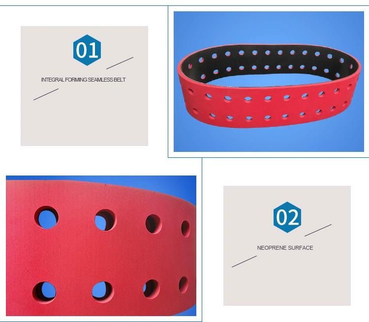 Laminating Machine Corrugated Belt Rubber Perforated Suction Rubber Flat Belt