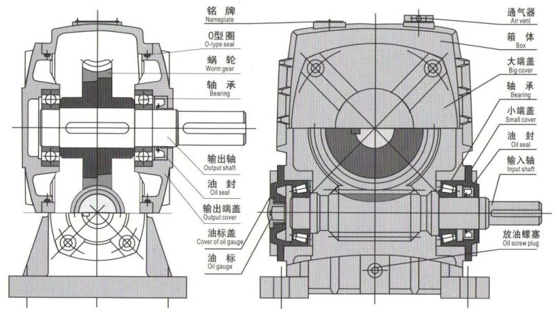 Wpa50 China Factory Worm Speed Reducer Gear Worm Motor Reducer