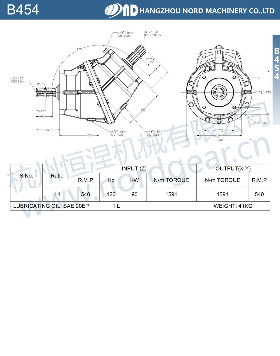 High Quality Automatic Transmission Planetary Tiller Reducer Gearboxes ND Gearbox