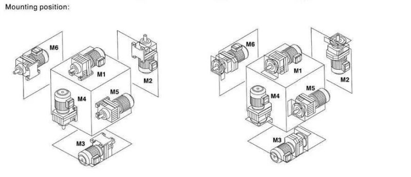 R17-R167 Gearmotor Helical Gearbox Speed Reducer for Conveyor