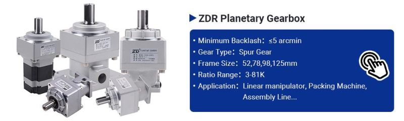 ZD High Precision Low Backlash Spur Helical Right Angle Gear Planetary Speed Reducer Gearbox For Servo Steeping Motor Motor