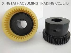 Custom Hole Sizes Curved Teeth Curvedtooth Hard Plastics (nylon) Gear Flexible Coupling &amp; Drum Coupling with Nylon Sleeve