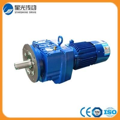 R Series Helical Gear Speed Reducer Gearmotor with IEC Flange Input