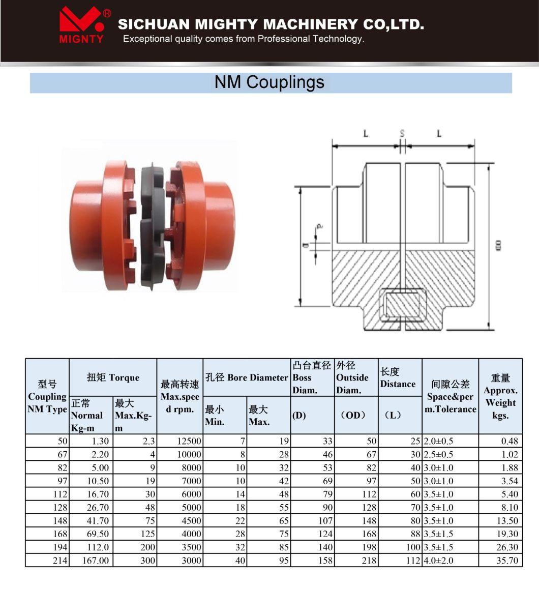 Pump Coupling Normex Series Nm Coupling for Hydraulic Pump 50/67/82/97/112/128/148/168/194/214