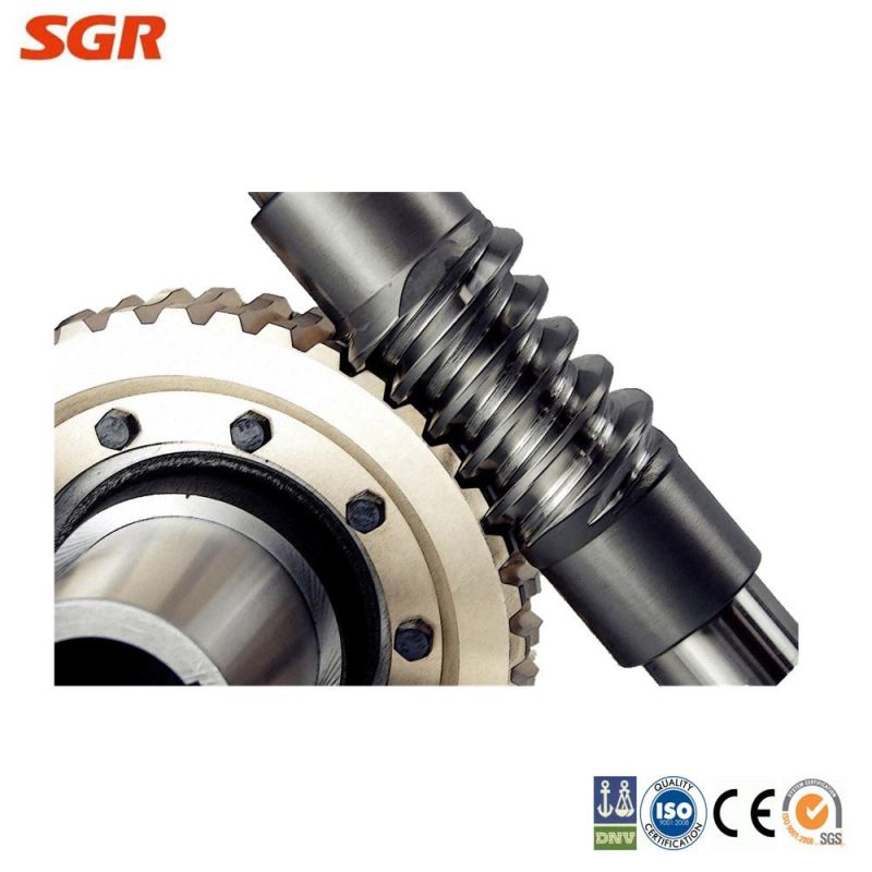 Cast Iron Reducer Double Enveloping Worm Gearbox Transmission 225mm Center Distance