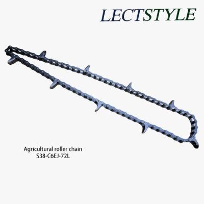 S38-C6ej-72L Agricultural Corn Harvester Roller Chain with S38f3, S38f4, S38f2, S38f1