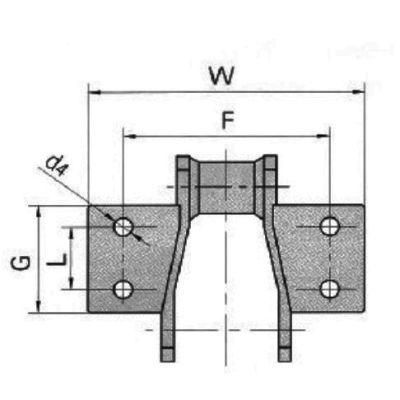 DIN ISO Standard Welded Conveyor Transmission Roller Chain with Attachments