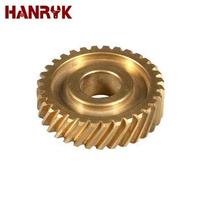 Custom CNC Turning Solid Brass Pinion Small Spur/Bevel Wheel/Double Helical/Curved Gear Wheel