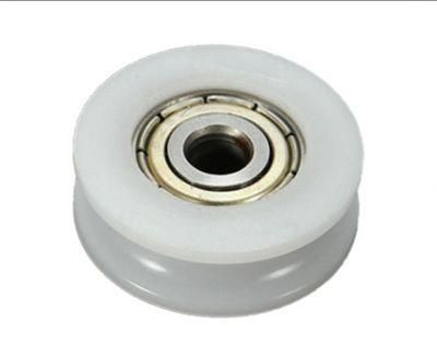 Round Groove Nylon Pulley Sheave with Bearing Heavy Loads Guiding Wheel Sliding Barn Wardrobe Door Hardware