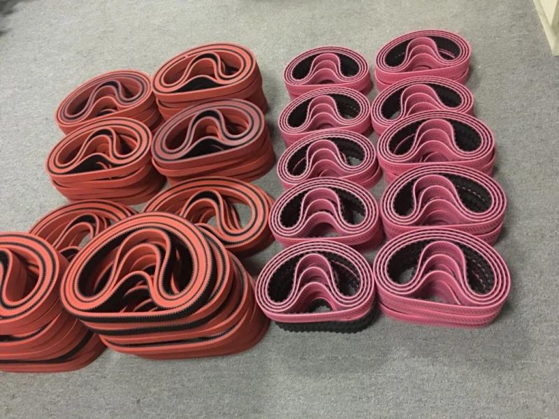 Red Rubber Coating Timing Belt 255h for Packaging Machine