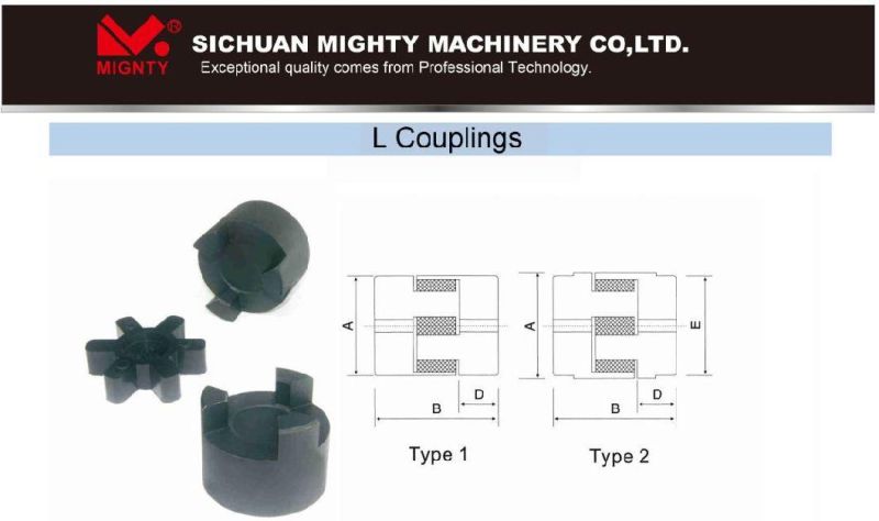 Metric Type L Jaw Spider Flexible Coupling