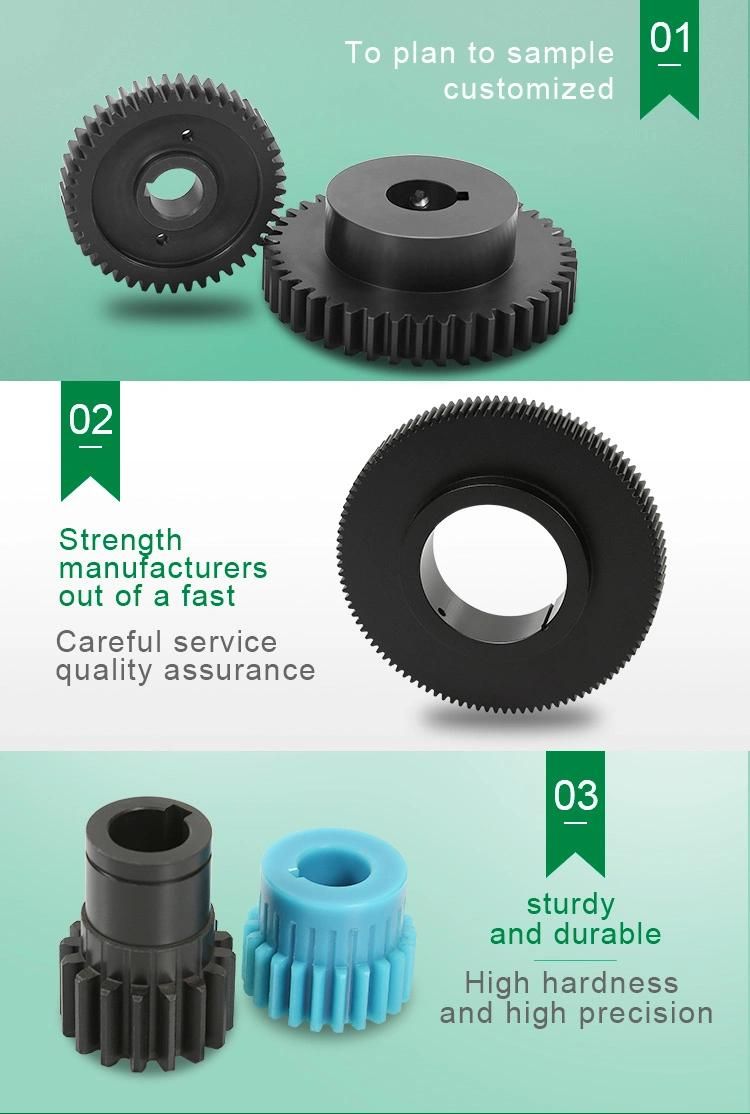 Self Lubricattion Nylon Helical Gears Custom CNC Machining Small Pinion Helical Plastic Gear