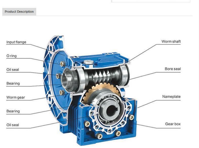 RV090 Series Allum Matiral Worm Speed Reducer