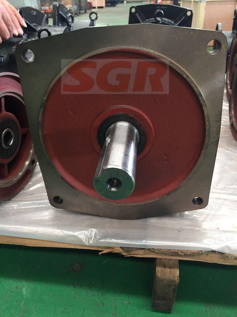 Inline Shaft with Flange Helical Gear Motor