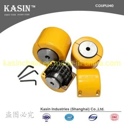 Machinery Part Roller Chain Coupling Aluminum Case with Sprockets Shaft Flexible Coupling Kc 4012-10020