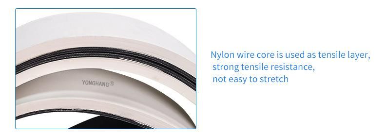 Industrial Rubber Material White Black Color Transmission Flat Belt